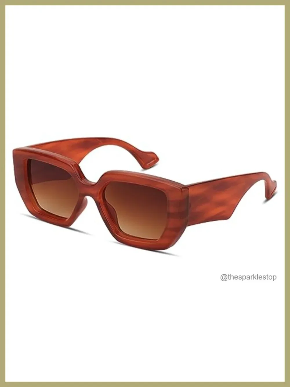 Oversized Square Sunglasses Women Men Retro Fashion Vintage UV400